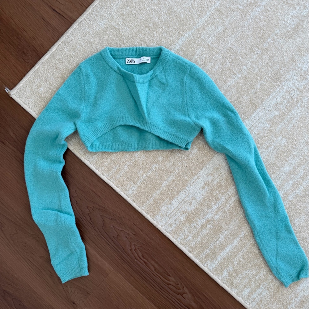 Zara Aqua Knit Pullover